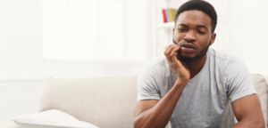 man with a toothache